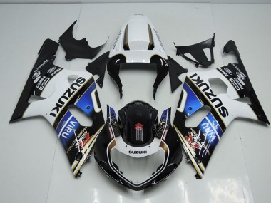 Schwarz Weiß Blau Viru 01-03 Suzuki GSXR 750 Motorrad Verkleidung
