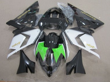 Schwarz Weiß Gold Ninja 03-05 Kawasaki ZX10R Motorrad Verkleidung