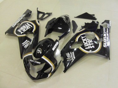 Schwarz Weiß Lucky Strike Motul 04-05 Suzuki GSXR 750 Motorrad Verkleidung