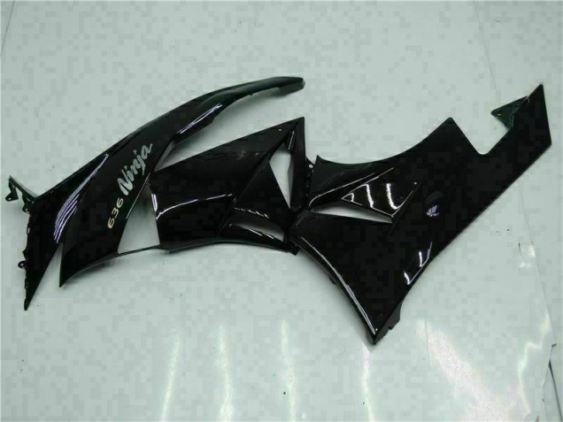 Schwarz Weiß Ninja 636 09-12 Kawasaki ZX6R Motorrad Verkleidung Schwarz Weiß Ninja 636 09-12 Kawasaki ZX6R Motorrad Verkleidung
