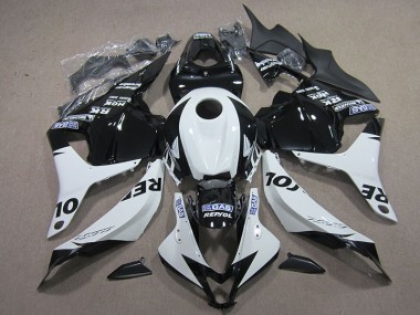 Schwarz Weiß Repsol 09-12 Honda CBR600RR Motorrad Verkleidung