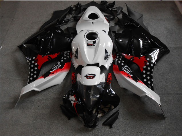 Schwarz Weiß Rot 09-12 Honda CBR600RR Motorrad Verkleidung Schwarz Weiß Rot 09-12 Honda CBR600RR Motorrad Verkleidung