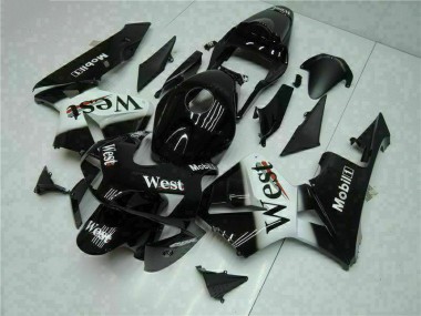 Schwarz West 03-04 Honda CBR600RR Motorrad Verkleidung
