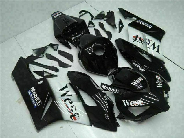 Schwarz West 04-05 Honda CBR1000RR Motorrad Verkleidung Schwarz West 04-05 Honda CBR1000RR Motorrad Verkleidung
