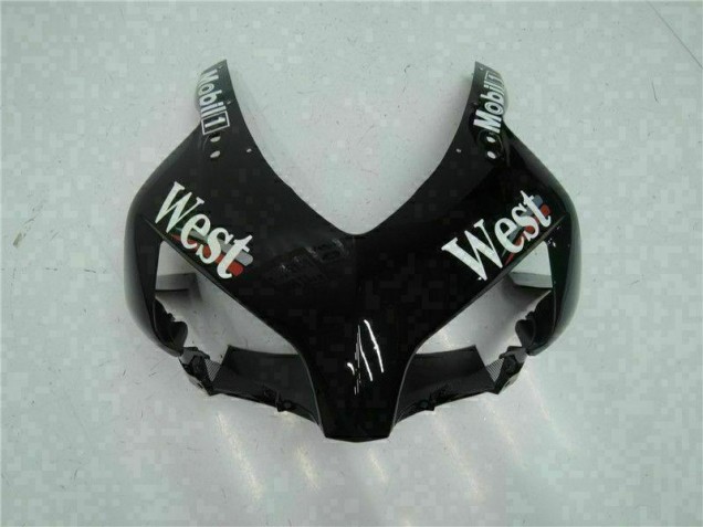 Schwarz West 04-05 Honda CBR1000RR Motorrad Verkleidung Schwarz West 04-05 Honda CBR1000RR Motorrad Verkleidung