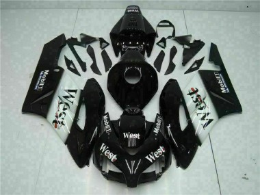 Schwarz West 04-05 Honda CBR1000RR Motorrad Verkleidung