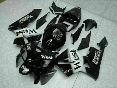 Schwarz West 05-06 Honda CBR600RR Motorrad Verkleidung