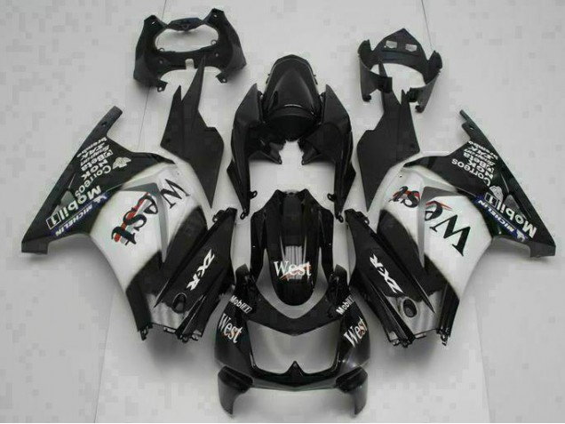 Schwarz West 08-12 Kawasaki EX250 Motorrad Verkleidung Schwarz West 08-12 Kawasaki EX250 Motorrad Verkleidung