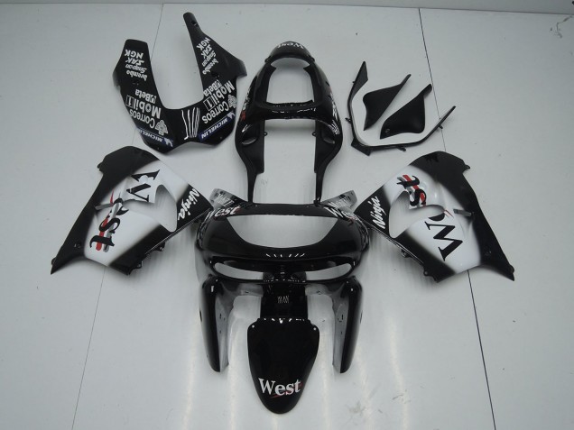 Schwarz West 98-99 Kawasaki ZX9R Motorrad Verkleidung