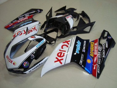 Schwarz Xerox 07-14 Ducati 848 1098 1198 Motorrad Verkleidung