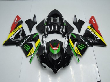 Schwarz gelbes Monster 03-05 Kawasaki ZX10R Motorrad Verkleidung