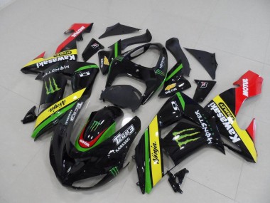Schwarz gelbes Monster 06-07 Kawasaki ZX10R Motorrad Verkleidung