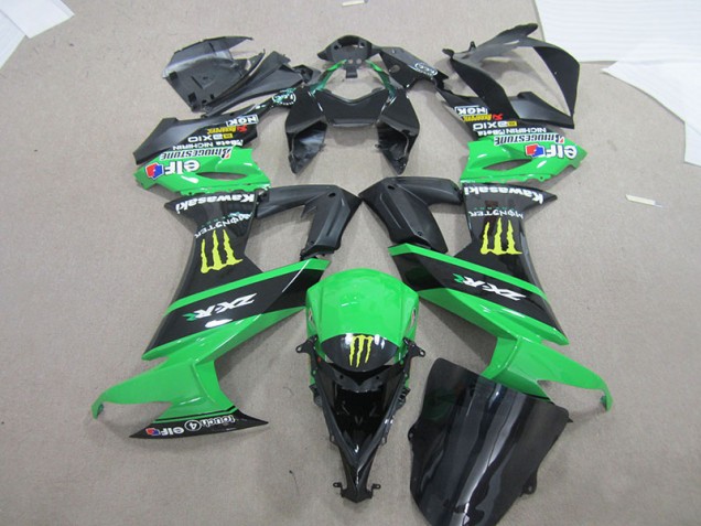 Schwarz grünes Monster 08-10 Kawasaki ZX10R Motorrad Verkleidung Schwarz grünes Monster 08-10 Kawasaki ZX10R Motorrad Verkleidung