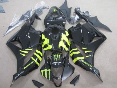 Schwarz grünes Monster 09-12 Honda CBR600RR Motorrad Verkleidung
