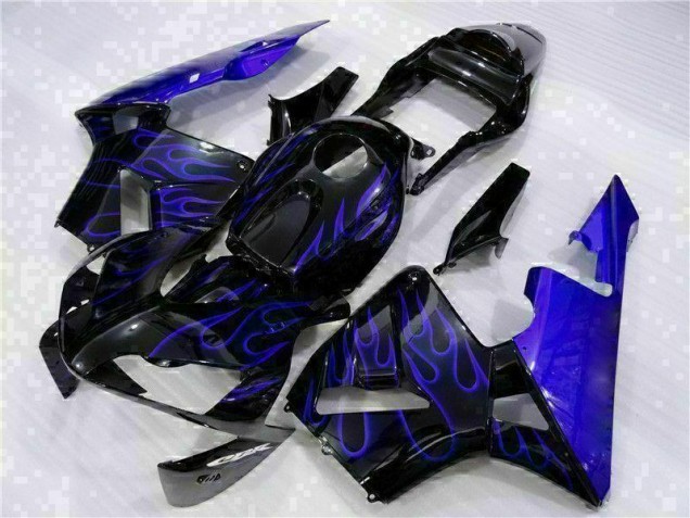 Schwarz mit Blaur Flamme 03-04 Honda CBR600RR Motorrad Verkleidung Schwarz mit Blaur Flamme 03-04 Honda CBR600RR Motorrad Verkleidung
