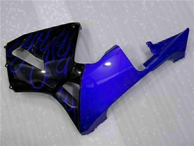 Schwarz mit Blaur Flamme 03-04 Honda CBR600RR Motorrad Verkleidung Schwarz mit Blaur Flamme 03-04 Honda CBR600RR Motorrad Verkleidung