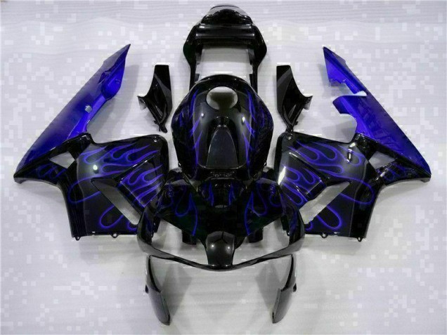 Schwarz mit Blaur Flamme 03-04 Honda CBR600RR Motorrad Verkleidung Schwarz mit Blaur Flamme 03-04 Honda CBR600RR Motorrad Verkleidung