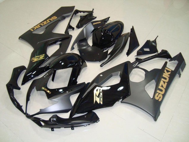Schwarz mit goldenen Aufklebern 05-06 Suzuki GSXR 1000 Motorrad Verkleidung Schwarz mit goldenen Aufklebern 05-06 Suzuki GSXR 1000 Motorrad Verkleidung