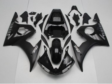 Schwarz mit silbernen Aufklebern 03-05 Yamaha YZF R6 Motorrad Verkleidung
