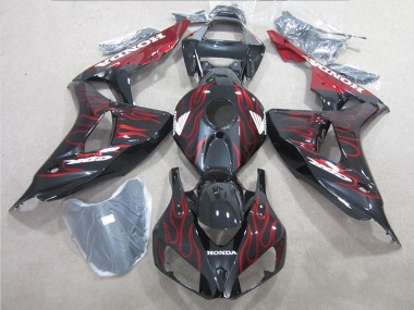 Schwarz rote Flamme 06-07 Honda CBR1000RR Motorrad Verkleidung