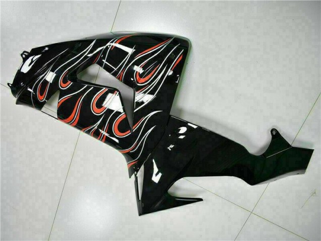 Schwarz rote Flamme 06-07 Kawasaki ZX10R Motorrad Verkleidungen Schwarz rote Flamme 06-07 Kawasaki ZX10R Motorrad Verkleidungen
