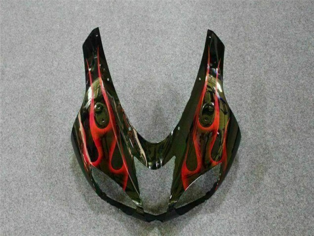 Schwarz rote Flamme 07-08 Kawasaki ZX6R Motorrad Verkleidung Schwarz rote Flamme 07-08 Kawasaki ZX6R Motorrad Verkleidung