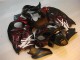 Schwarz rote Flamme 96-07 Suzuki GSXR 1300 Hayabusa Motorrad Verkleidungen Schwarz rote Flamme 96-07 Suzuki GSXR 1300 Hayabusa Motorrad Verkleidungen