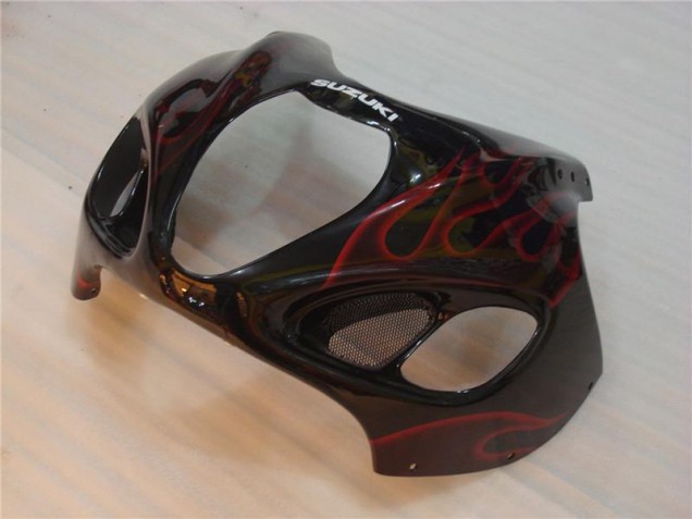 Schwarz rote Flamme 96-07 Suzuki GSXR 1300 Hayabusa Motorrad Verkleidungen Schwarz rote Flamme 96-07 Suzuki GSXR 1300 Hayabusa Motorrad Verkleidungen