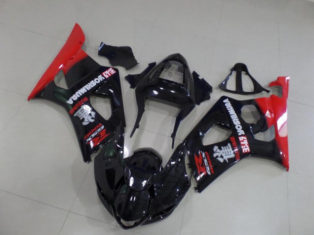 Schwarz und Rot 03-04 Suzuki GSXR 1000 Motorrad Verkleidung Schwarz und Rot 03-04 Suzuki GSXR 1000 Motorrad Verkleidung