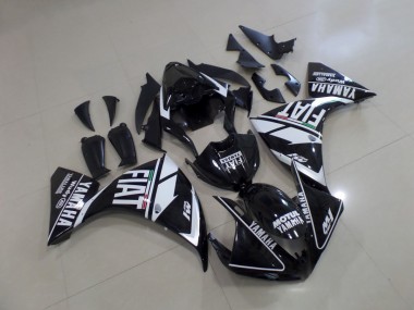 Schwarz weißer Fiat 09-11 Yamaha YZF R1 Motorrad Verkleidung