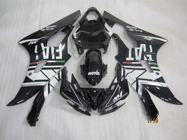 Schwarz weißer Motul Fiat 06-07 Yamaha YZF R6 Motorrad Verkleidung