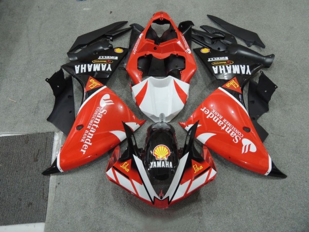 Schwarz weißes SantUnder Rot 09-11 Yamaha YZF R1 Motorrad Verkleidung Schwarz weißes SantUnder Rot 09-11 Yamaha YZF R1 Motorrad Verkleidung