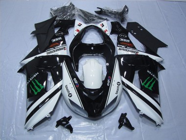 Schwarz weißes Touch4 Monster 06-07 Kawasaki ZX10R Motorrad Verkleidung