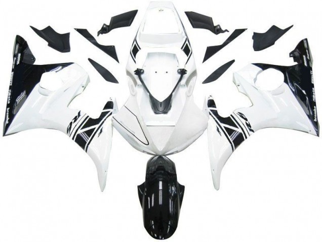 Schwarz weißes Tribal 03-05 Yamaha YZF R6 Motorrad Verkleidung Schwarz weißes Tribal 03-05 Yamaha YZF R6 Motorrad Verkleidung