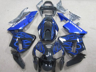 Schwarze Blau Flamme 05-06 Honda CBR600RR Motorrad Verkleidung