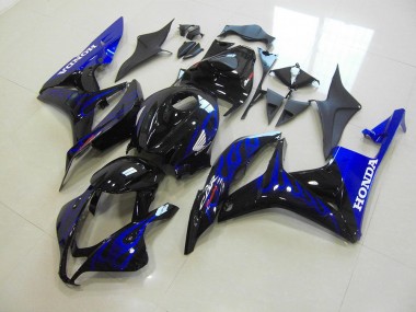 Schwarze Blau Flamme 07-08 Honda CBR600RR Motorrad Verkleidung