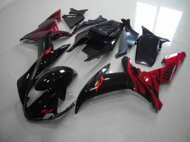 Schwarze Flamme 02-03 Yamaha YZF R1 Motorrad Verkleidung