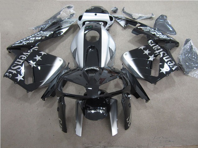 Schwarze SevenStars 05-06 Honda CBR600RR Motorrad Verkleidung Schwarze SevenStars 05-06 Honda CBR600RR Motorrad Verkleidung