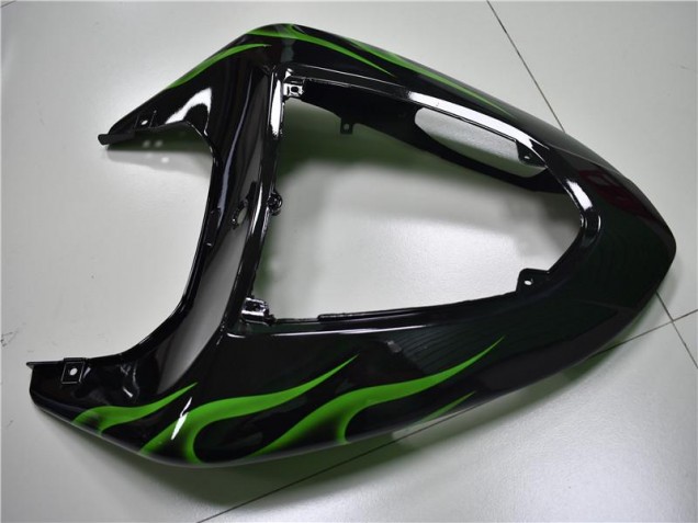 Schwarze grüne Flamme 06-07 Kawasaki ZX10R Motorrad Verkleidung Schwarze grüne Flamme 06-07 Kawasaki ZX10R Motorrad Verkleidung