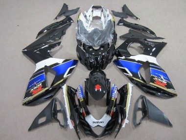Schwarzer Dunkel Hund 09-16 Suzuki GSXR 1000 Motorrad Verkleidung