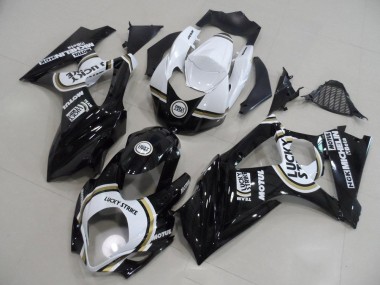 Schwarzer Lucky Strike 07-08 Suzuki GSXR 1000 Motorrad Verkleidung