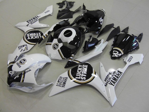 Schwarzer Lucky Strike 07-08 Yamaha YZF R1 Motorrad Verkleidung Schwarzer Lucky Strike 07-08 Yamaha YZF R1 Motorrad Verkleidung