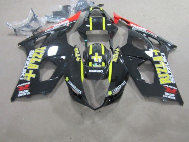 Schwarzer Rizla 03-04 Suzuki GSXR 1000 Motorrad Verkleidung