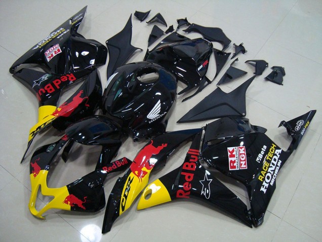 Schwarzer Rot Bull 09-12 Honda CBR600RR Motorrad Verkleidung Schwarzer Rot Bull 09-12 Honda CBR600RR Motorrad Verkleidung