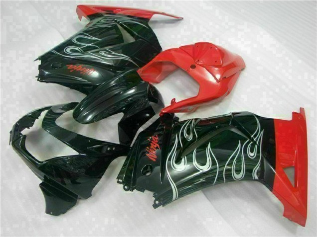 Schwarzer Roter Ninja 08-12 Kawasaki EX250 Motorrad Verkleidung Schwarzer Roter Ninja 08-12 Kawasaki EX250 Motorrad Verkleidung