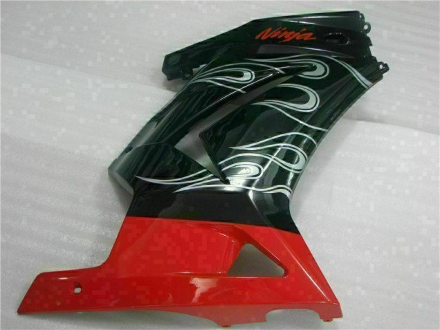 Schwarzer Roter Ninja 08-12 Kawasaki EX250 Motorrad Verkleidung Schwarzer Roter Ninja 08-12 Kawasaki EX250 Motorrad Verkleidung