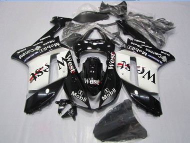 Schwarzer West Mobil 07-08 Kawasaki ZX6R Motorrad Verkleidung