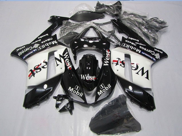 Schwarzer West Mobil 07-08 Kawasaki ZX6R Motorrad Verkleidung Schwarzer West Mobil 07-08 Kawasaki ZX6R Motorrad Verkleidung