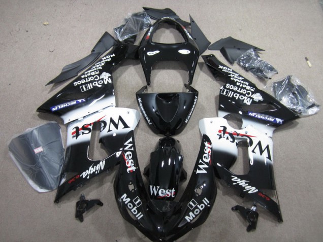Schwarzer West Mobil Ninja 636 05-06 Kawasaki ZX6R Motorrad Verkleidung Schwarzer West Mobil Ninja 636 05-06 Kawasaki ZX6R Motorrad Verkleidung