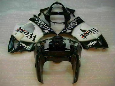 Schwarzer West Ninja 00-02 Kawasaki ZX6R Motorrad Verkleidung
